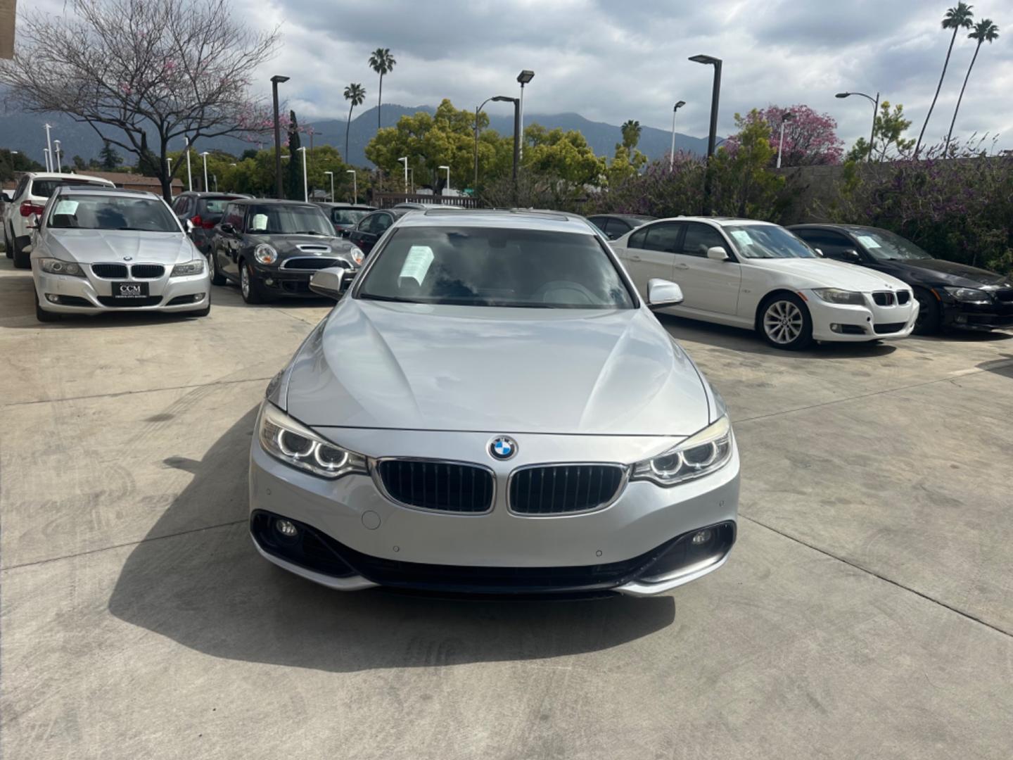 2016 Gray /Black BMW 4-Series Gran Coupe 428i SULEV (WBA4A9C53GG) with an 2.0L L4 DOHC 16V engine, 8A transmission, located at 30 S. Berkeley Avenue, Pasadena, CA, 91107, (626) 248-7567, 34.145447, -118.109398 - Photo#2